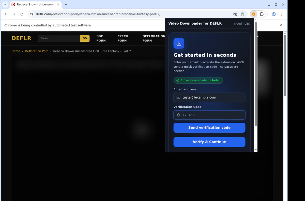 Deflr Video Downloader browser extension screenshot 4